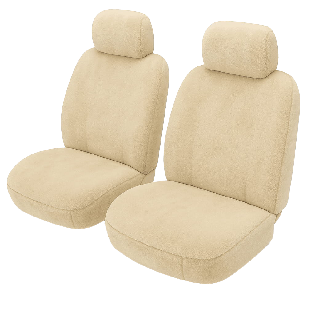 Eureka Sheepskin Car Seat Covers – Universal Front – Ivory