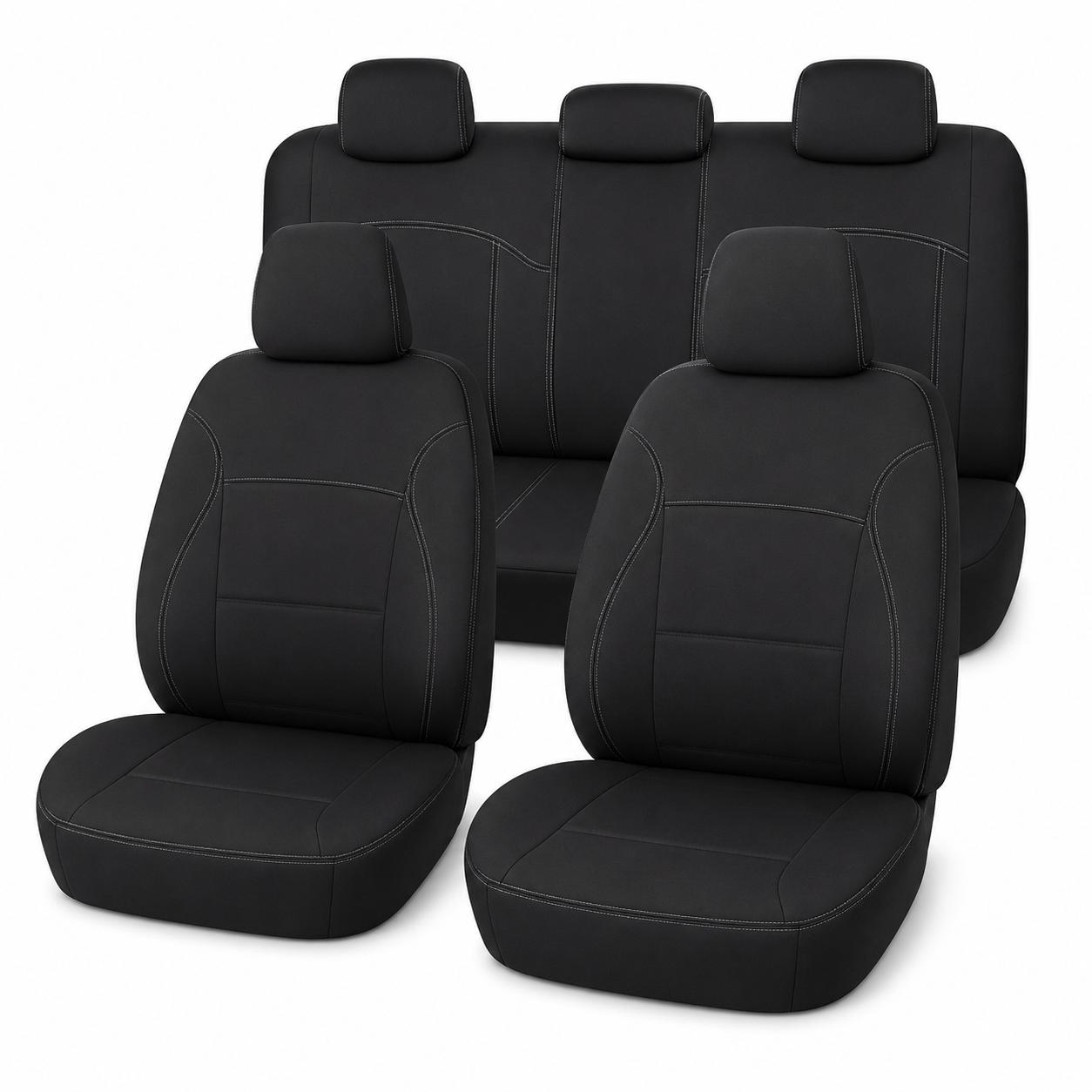 LDV T60 SK8C (07/2017 – On) – Front & Rear Car Seat Covers – Neoprene – Black