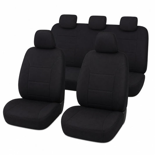 Mitsubishi Triton MQ–MR (01/2015 – 11/2023) – Front & Rear Car Seat Covers – Neoprene – Black