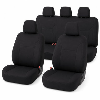 Mitsubishi Triton MV GLX/GLX+/GLS/GSR (12/2023 – On) – Front & Rear Car Seat Covers – Neoprene – Black