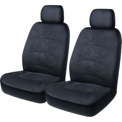 Ford Everest Next-Gen Wagon 06/2022–On Ilana River Gum 22mm Sheepskin Front Seat Covers – Black