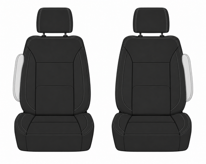 Ford Everest Next-Gen Wagon 06/2022–On Ilana River Gum 22mm Sheepskin Front Seat Covers – Black