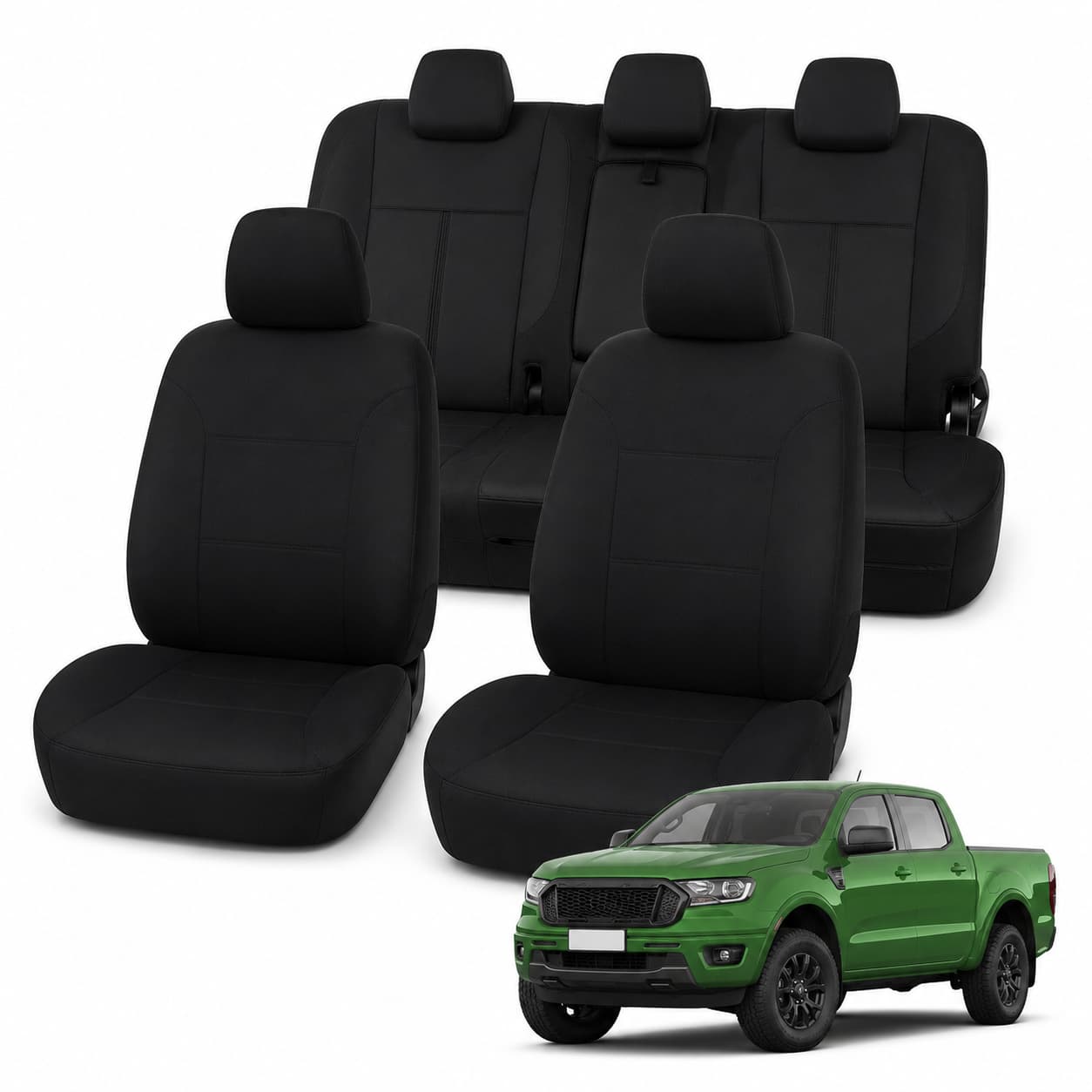 Tuff Skin Neoprene Car Seat Covers - Ford Ranger Next-Gen (05/2022 - On) – Classic Fit Car Seat Covers product image 1