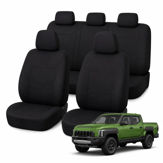Tuff Skin Neoprene Rear Seat Covers – Kia Tasman X-Pro Dual Cab (05/2025–On) – Black
