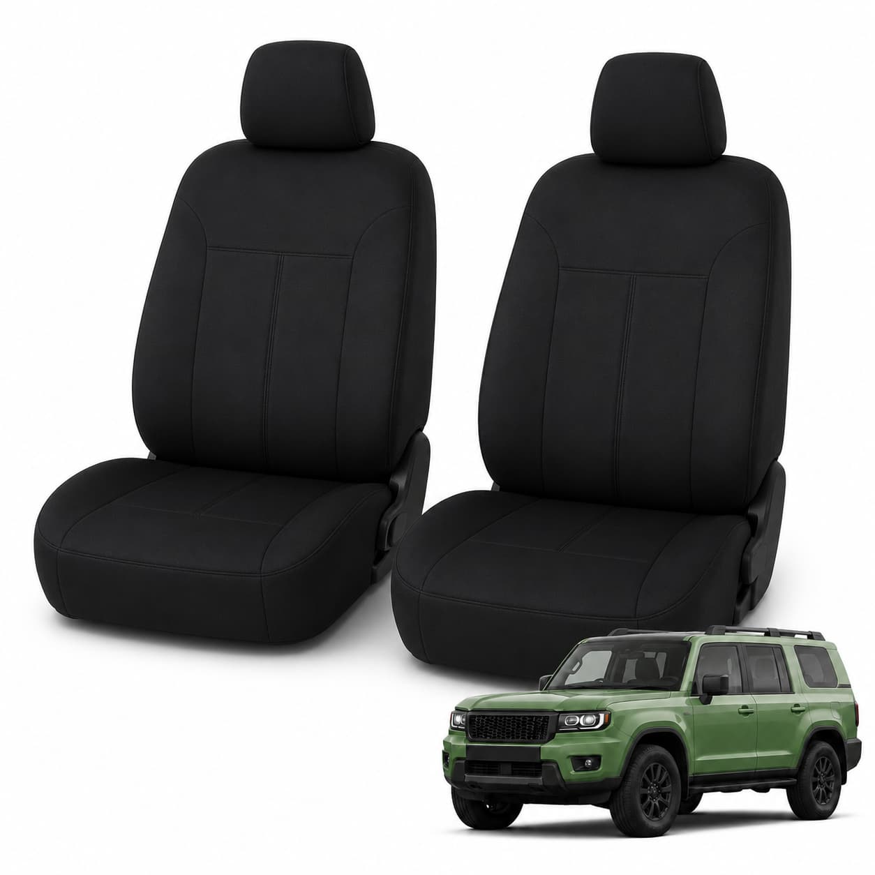 Tuff Skin Neoprene Front Seat Covers - Toyota HiLux N90 Dual Cab (12/2025-On) – Classic Fit Car Seat Covers product image 1