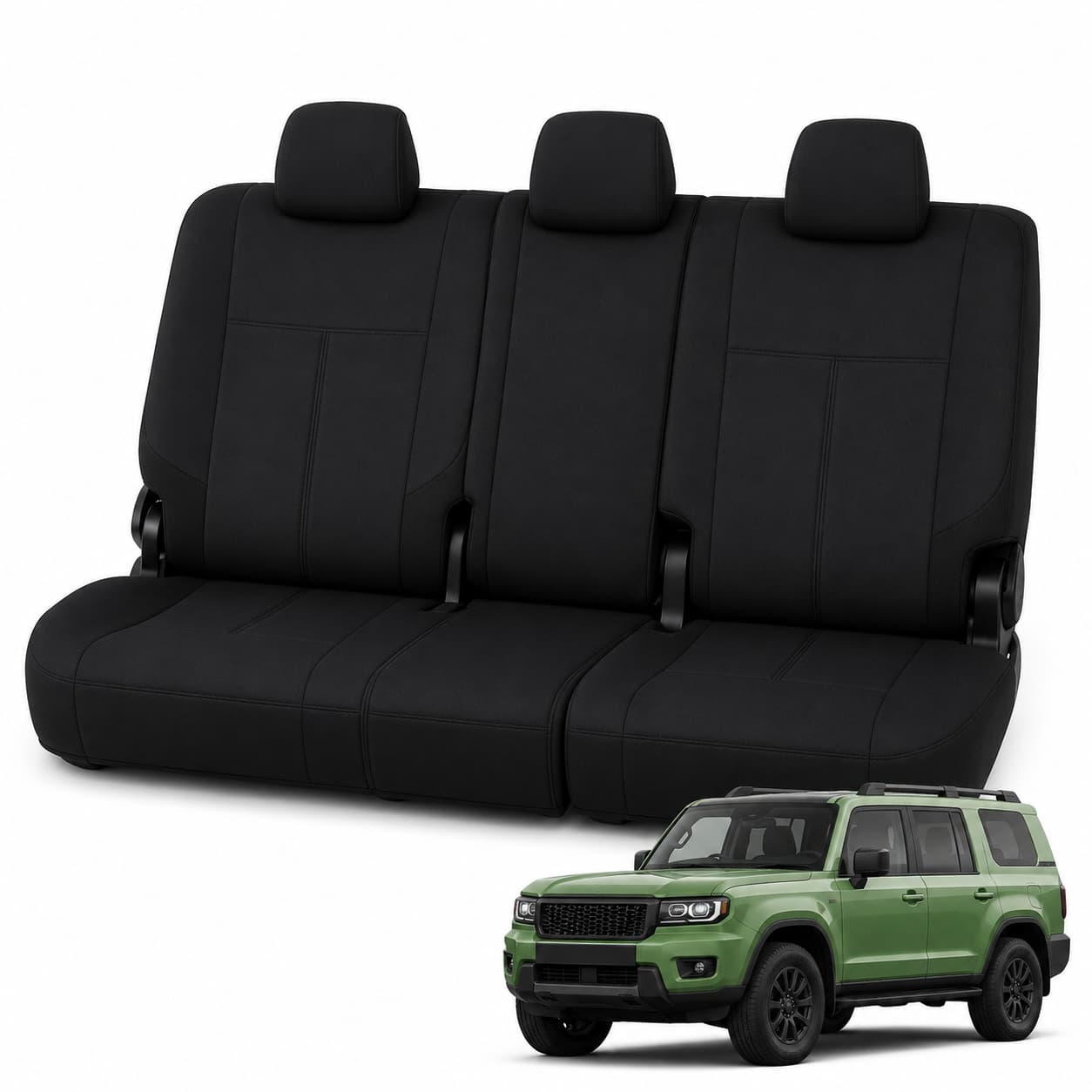 Tuff Skin Neoprene Rear Seat Covers - Toyota HiLux N90 Dual Cab (12/2025-On) – Classic Fit Car Seat Covers product image 1