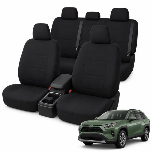 Tuff Skin Neoprene Rear Seat Covers – Toyota RAV4 (01/2019–On) – Black