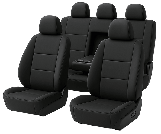 Isuzu D-Max (07/2020 - On) Front & Rear Car Seat Covers - Neoprene - Black