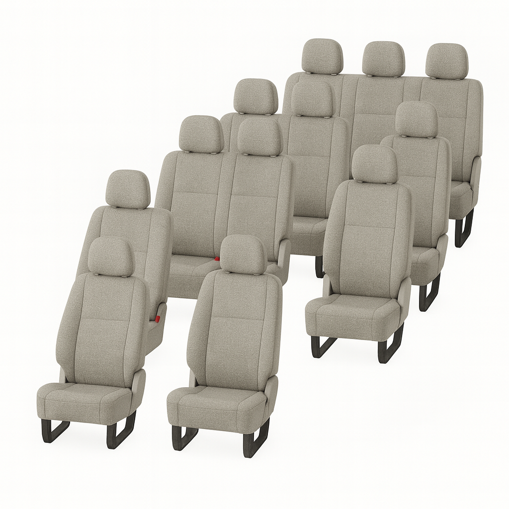 Toyota HiAce Commuter Bus 12 Seater (02/2019 - On) All Car Seat Covers - Canvas – Classic Fit Car Seat Covers product image 1