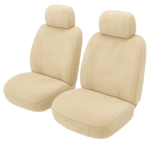 Yukon Sheepskin Car Seat Covers – Universal Front – Ivory